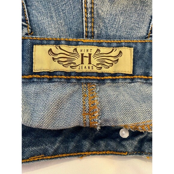 Hint Jean Shorts Distressed Size 9 Designer Stitching Short Shorts Daisy Dukes - Picture 6 of 9